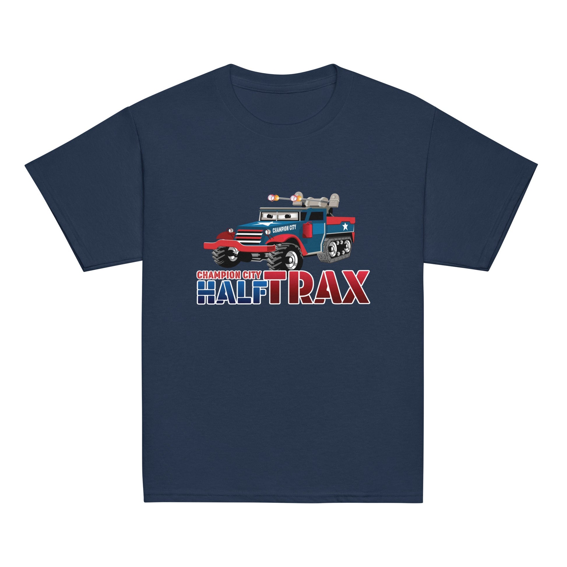 Classic | Youth T Shirt | Half Trax Baseball | Mascot Logo