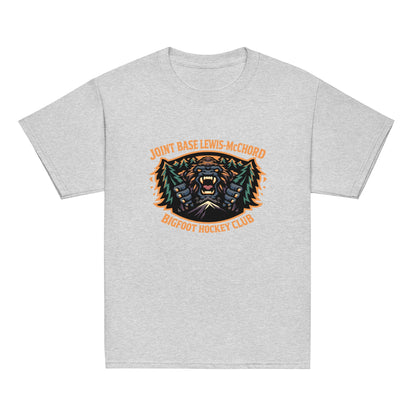 Classic | Youth T Shirt | JBLM Bigfoot Hockey Team | Mascot Logo