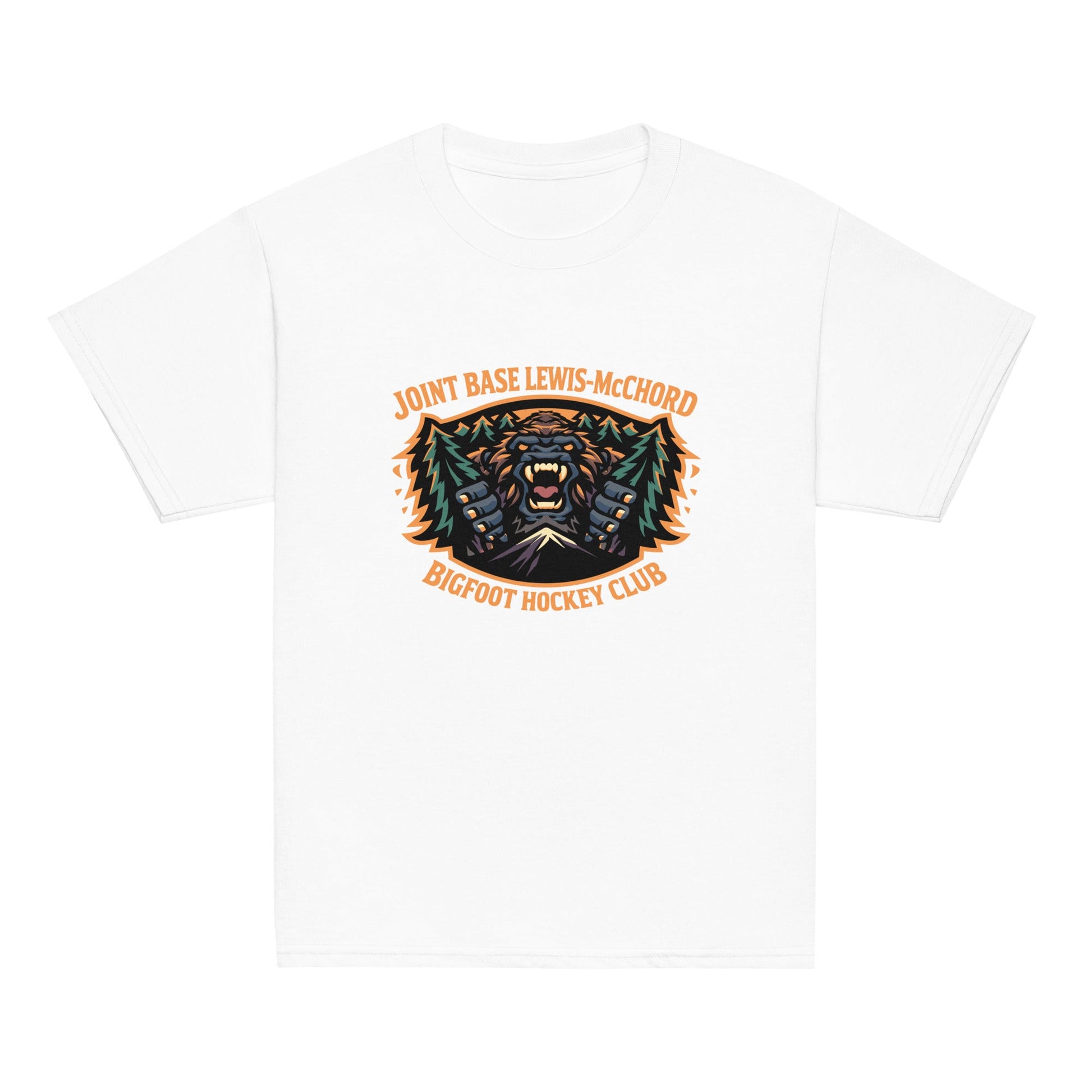 Classic | Youth T Shirt | JBLM Bigfoot Hockey Team | Mascot Logo