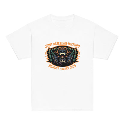 Classic | Youth T Shirt | JBLM Bigfoot Hockey Team | Mascot Logo
