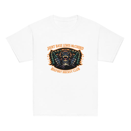 Classic | Youth T Shirt | JBLM Bigfoot Hockey Team | Mascot Logo