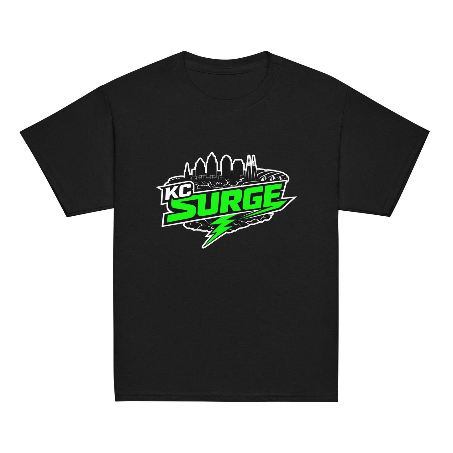 Classic | Youth T Shirt | Kansas City Surge | Neon Skyline Logo