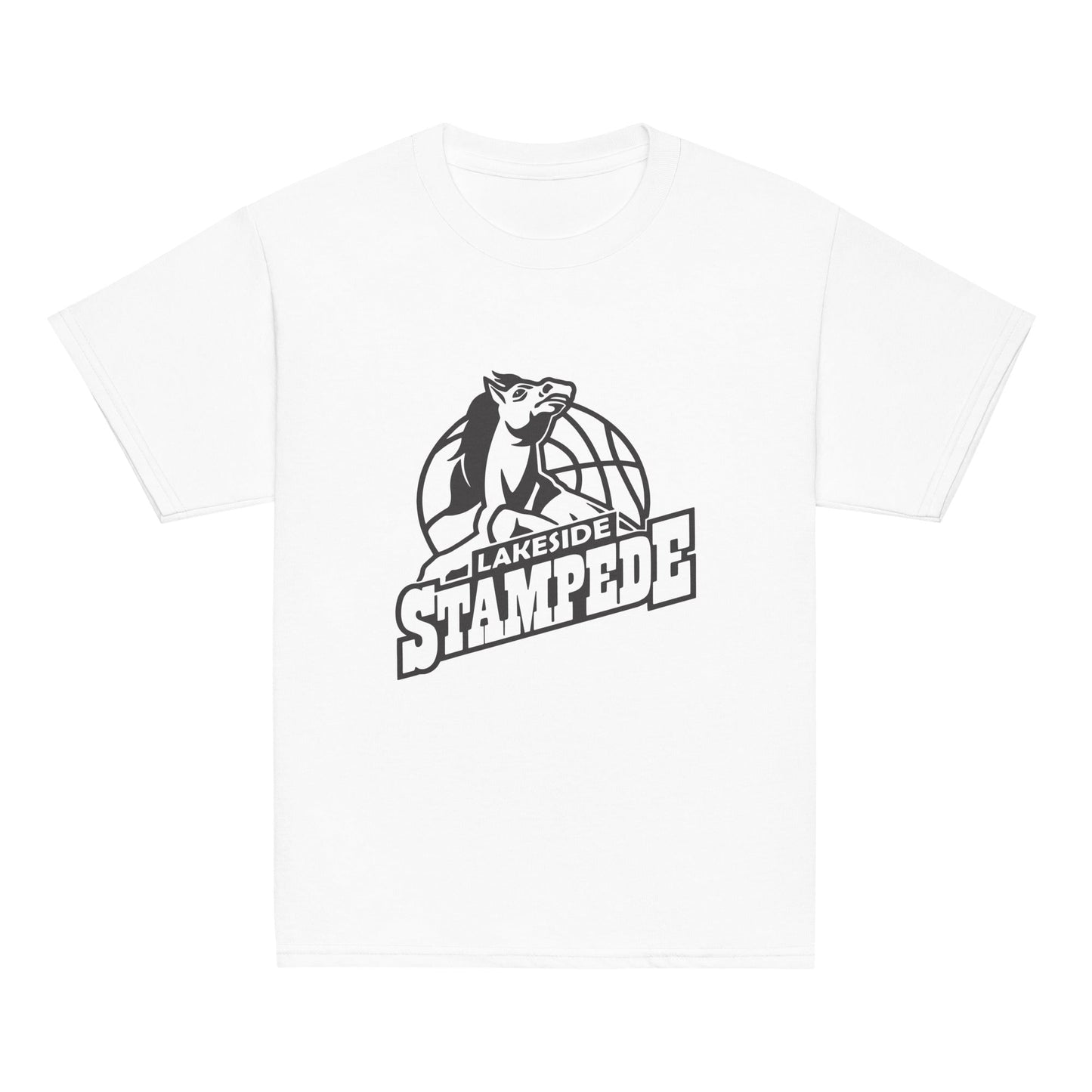 Classic | Youth T Shirt | Lakeside Stampede | Basketball Mascot Logo