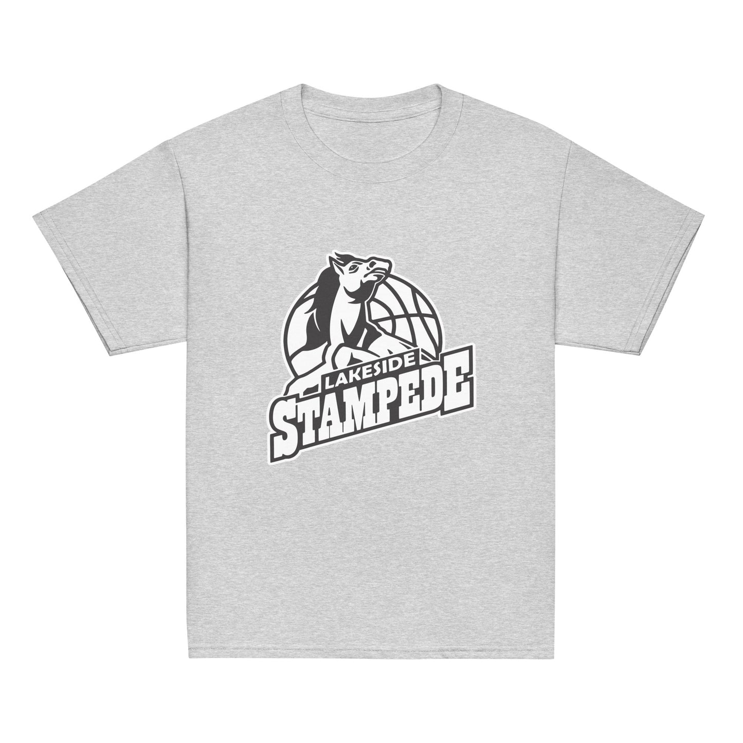 Classic | Youth T Shirt | Lakeside Stampede | Basketball Mascot Logo
