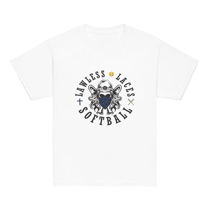 Classic | Youth T Shirt | Lawless Laces Softball | Bandana Mascot Logo