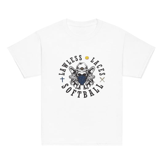 Classic | Youth T Shirt | Lawless Laces Softball | Bandana Mascot Logo