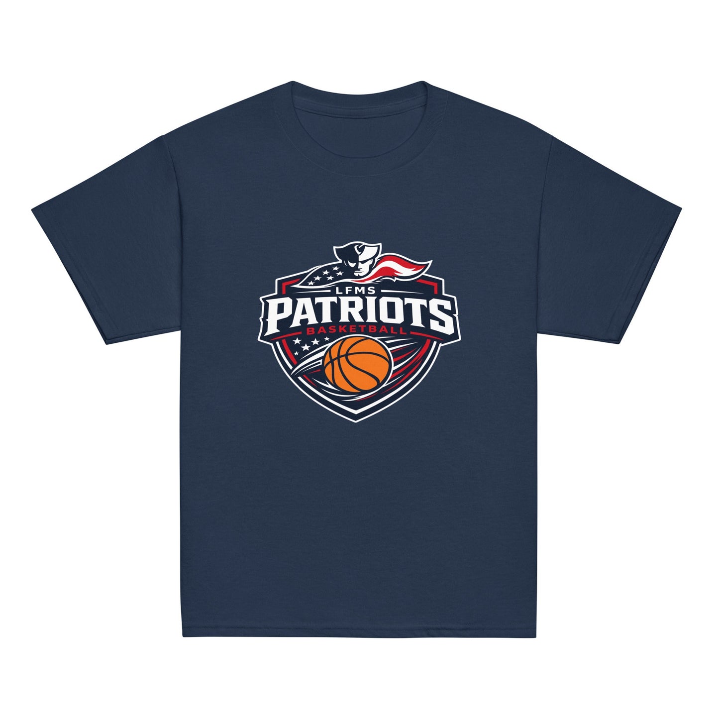 Classic | Youth T Shirt | LFMS Athletics | Patriots Basketball Logo