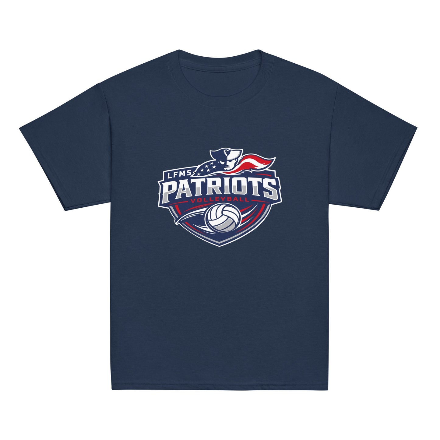 Classic | Youth T Shirt | LFMS Athletics | Patriots Volleyball Logo