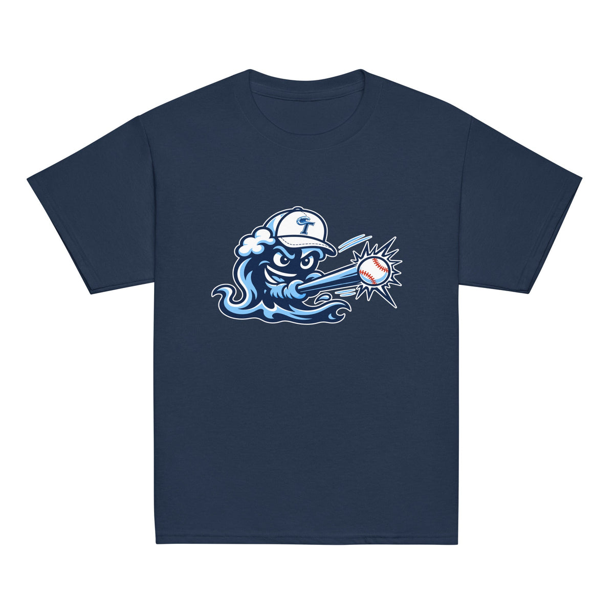 Classic | Youth T Shirt | Long Island Tides Baseball | Mascot Logo