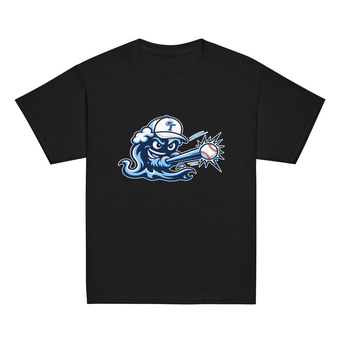 Classic | Youth T Shirt | Long Island Tides Baseball | Mascot Logo
