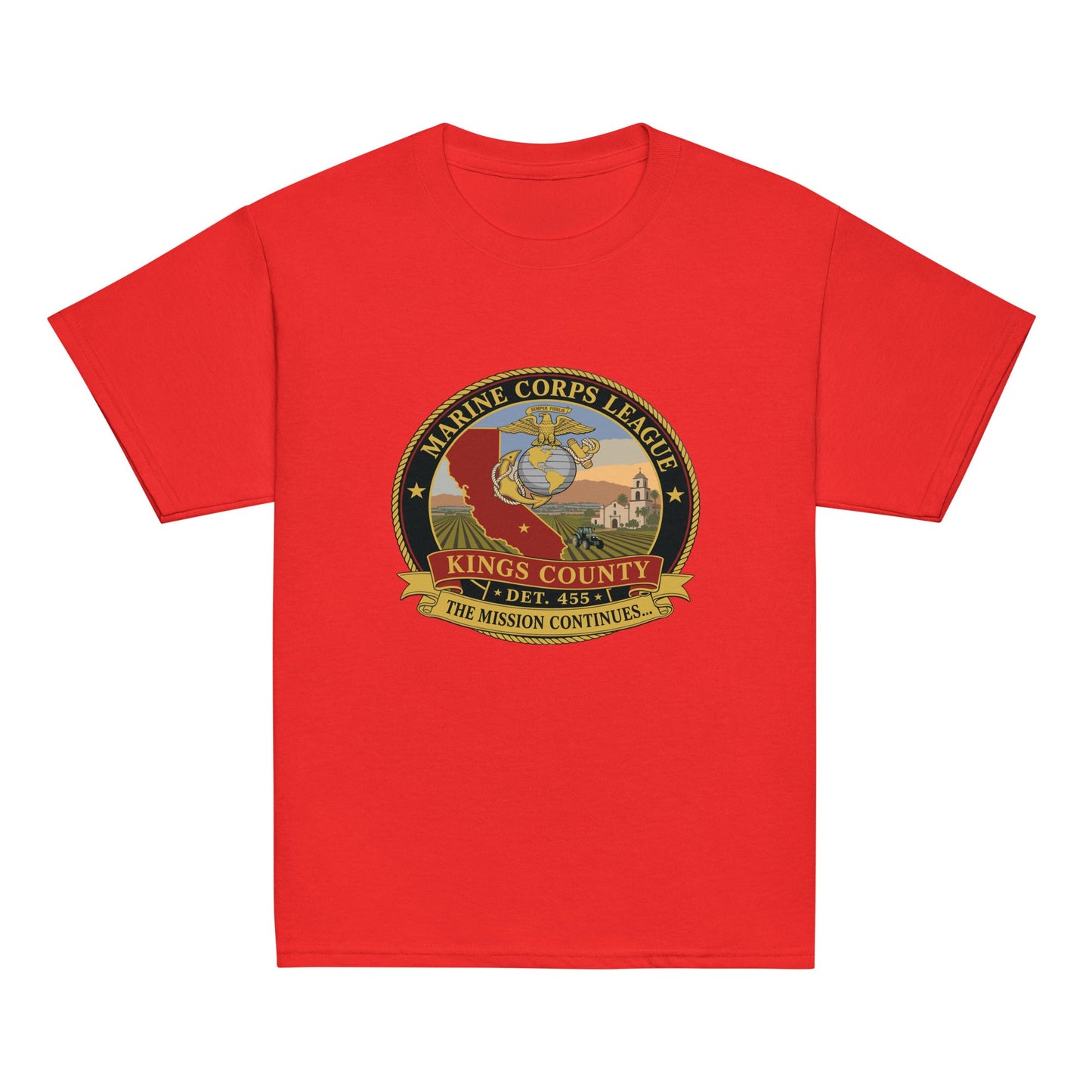 Classic | Youth T Shirt | Marine Corps League kings County Det 455 | Shield Logo