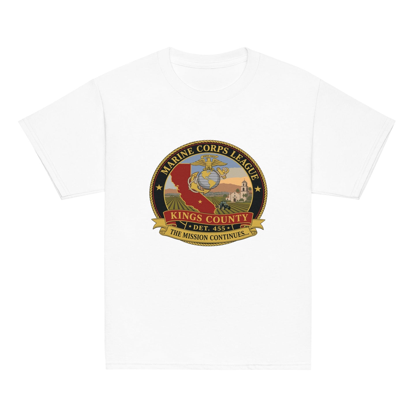 Classic | Youth T Shirt | Marine Corps League kings County Det 455 | Shield Logo