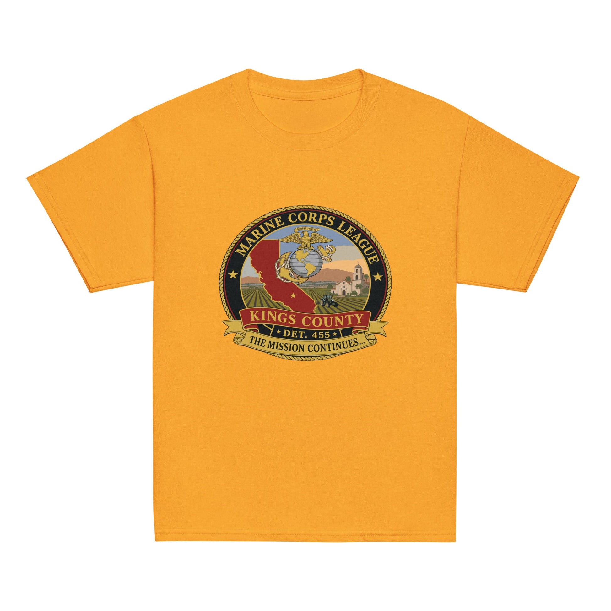 Classic | Youth T Shirt | Marine Corps League kings County Det 455 | Shield Logo