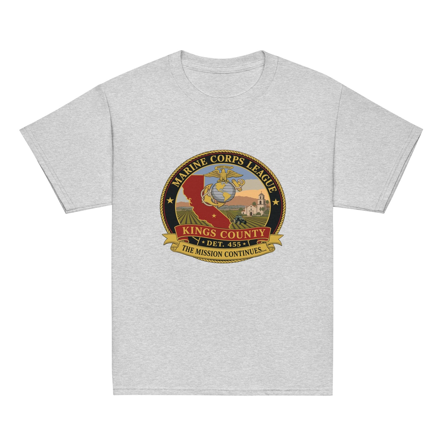 Classic | Youth T Shirt | Marine Corps League kings County Det 455 | Shield Logo