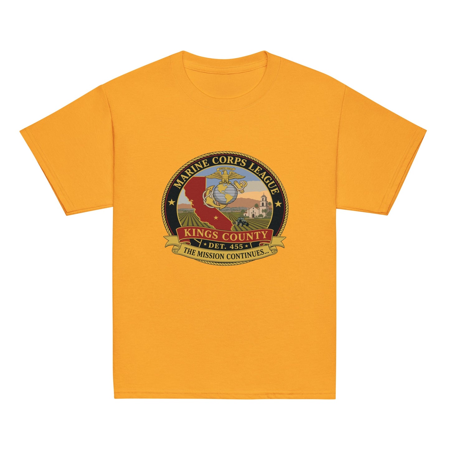 Classic | Youth T Shirt | Marine Corps League kings County Det 455 | Shield Logo