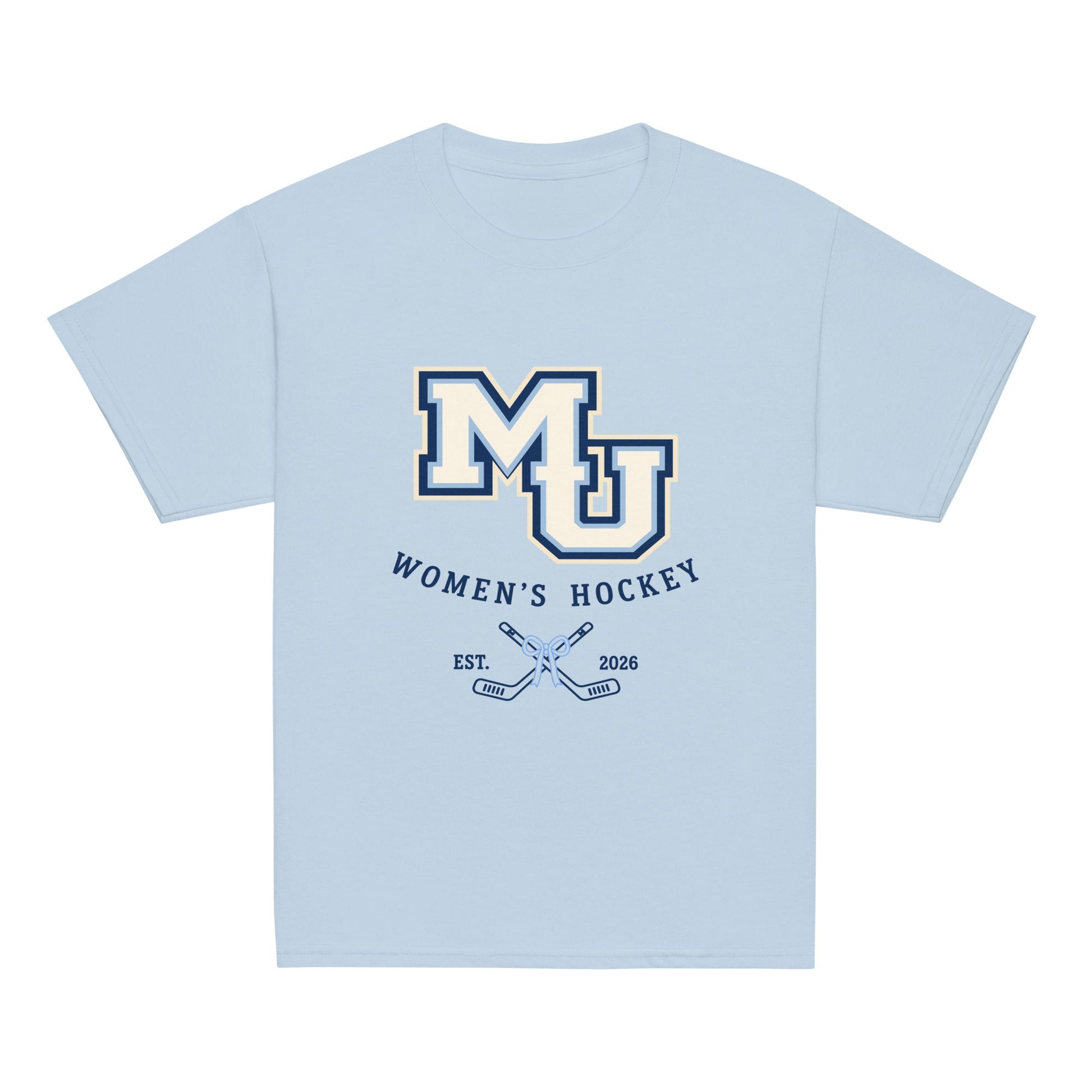 Classic | Youth T Shirt | Marquette University Women's Hockey | Crest Logo