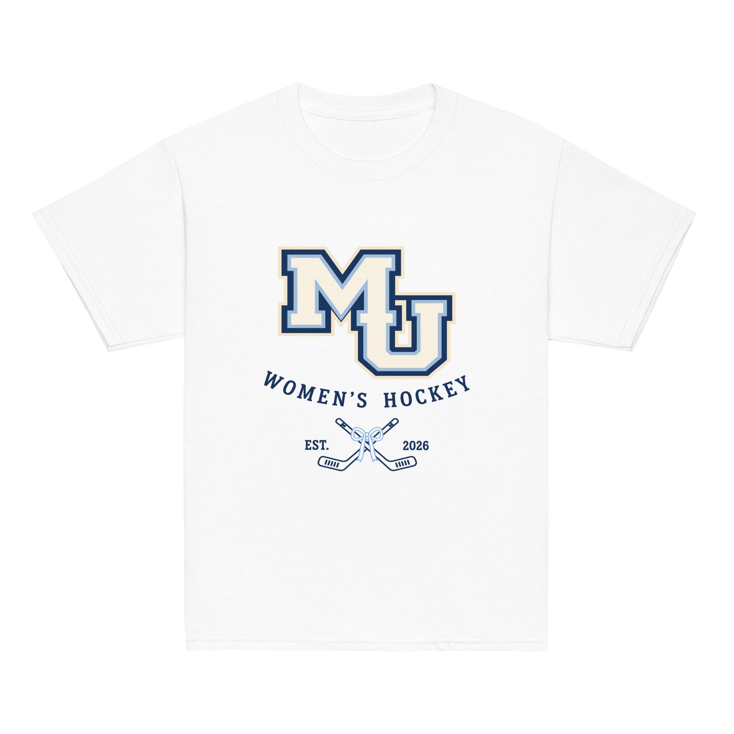 Classic | Youth T Shirt | Marquette University Women's Hockey | Crest Logo