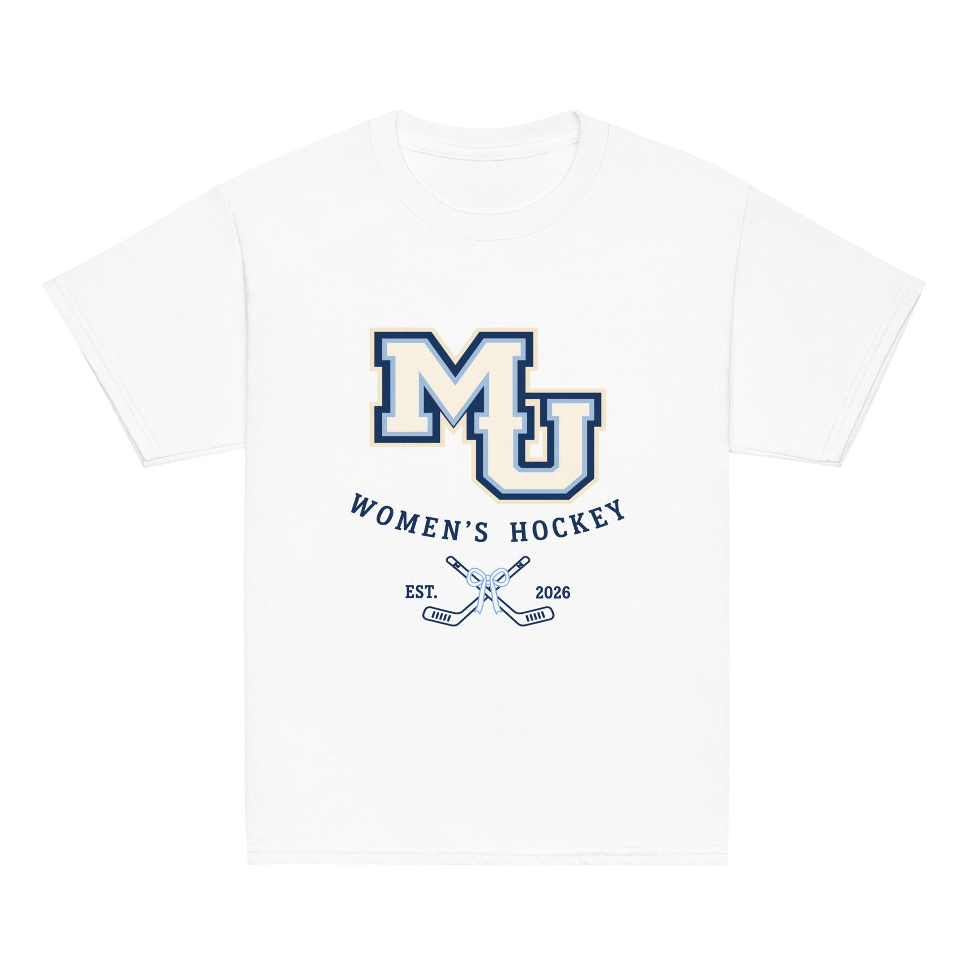 Classic | Youth T Shirt | Marquette University Women's Hockey | Crest Logo