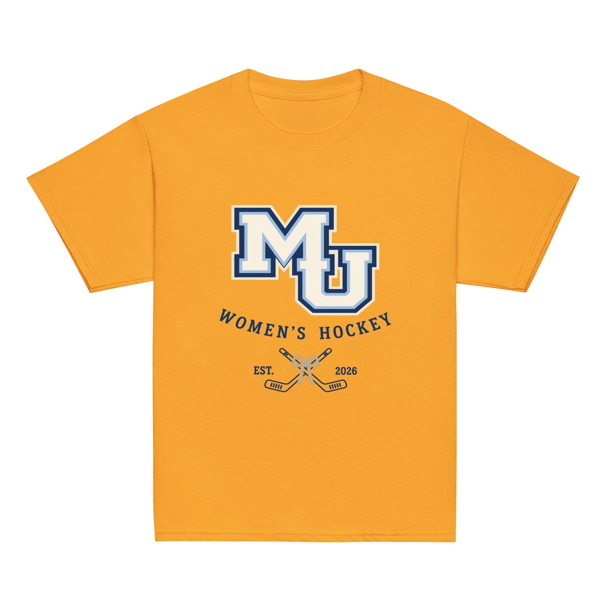 Classic | Youth T Shirt | Marquette University Women's Hockey | Crest Logo