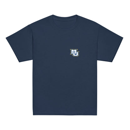 Classic | Youth T Shirt | Marquette University Women's Hockey | MU Mark Backprint Logo