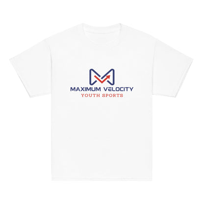 Classic | Youth T Shirt | Maximum Velocity Youth Sports | Emblem Logo
