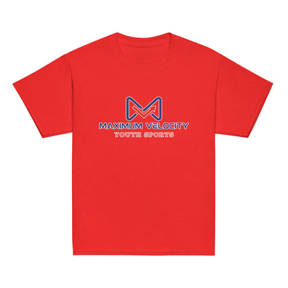 Classic | Youth T Shirt | Maximum Velocity Youth Sports | Emblem Logo