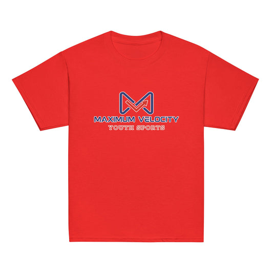 Classic | Youth T Shirt | Maximum Velocity Youth Sports | Emblem Logo
