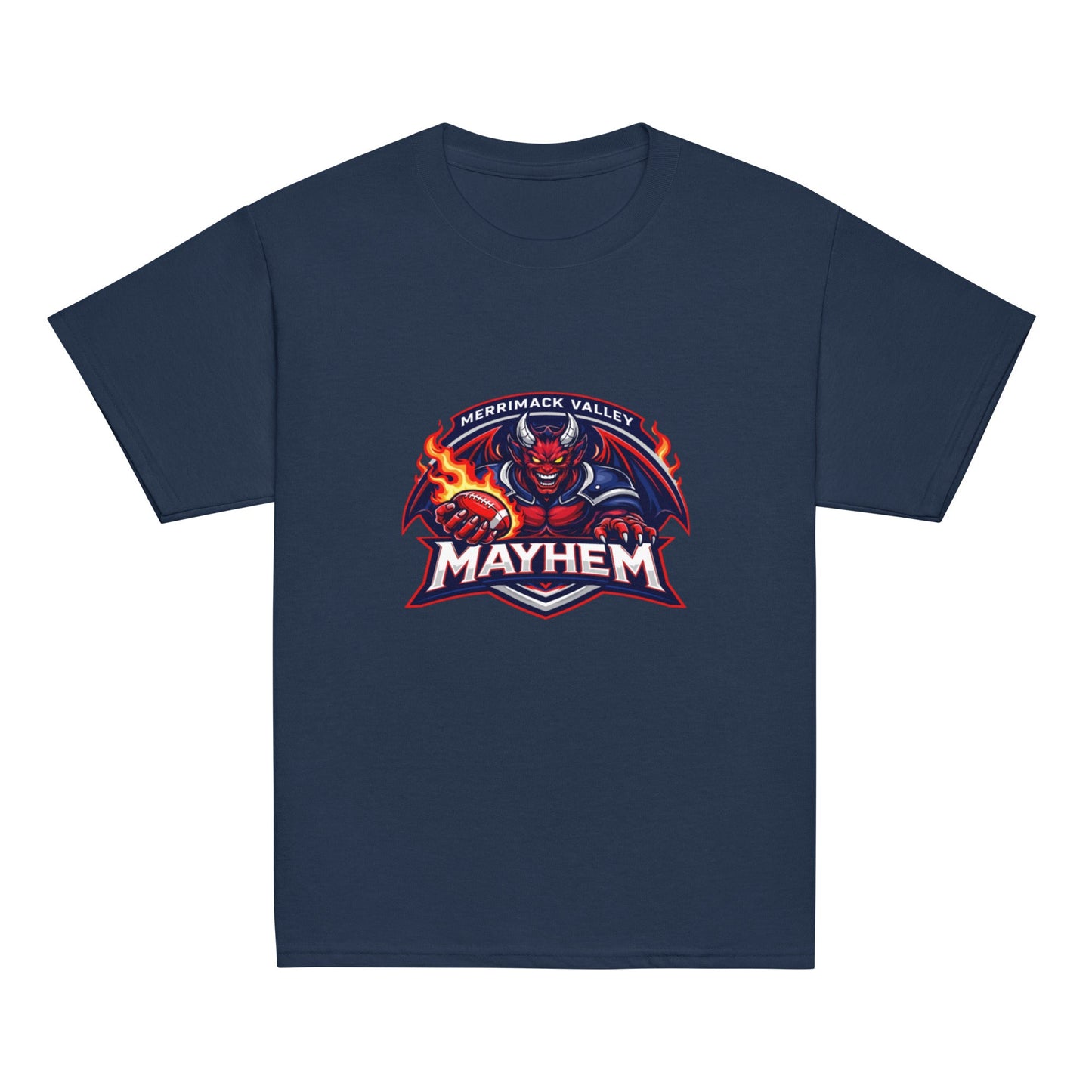 Classic | Youth T Shirt | Merrimack Valley Mayhem | Overlord Crest Logo