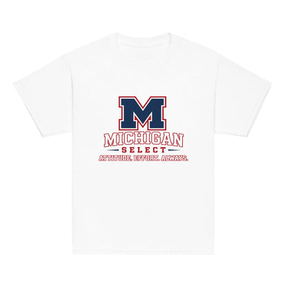 Classic | Youth T Shirt | Michigan Select Baseball | Crest Logo