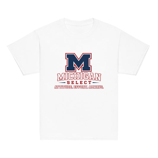 Classic | Youth T Shirt | Michigan Select Baseball | Crest Logo