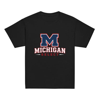 Classic | Youth T Shirt | Michigan Select Baseball | Emblem Logo