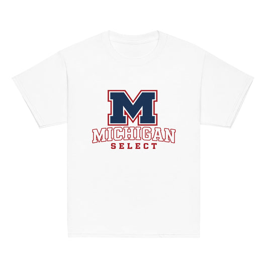 Classic | Youth T Shirt | Michigan Select Baseball | Emblem Logo