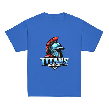 Classic | Youth T Shirt | Mighty Titans Baseball | Crest Logo