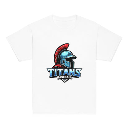 Classic | Youth T Shirt | Mighty Titans Baseball | Crest Logo
