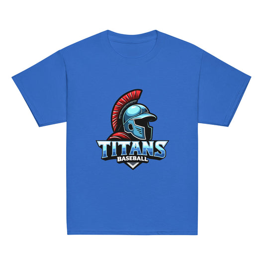 Classic | Youth T Shirt | Mighty Titans Baseball | Crest Logo