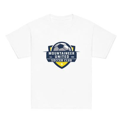 Classic | Youth T Shirt | Mountaineer United Soccer Club | Alpine Crest Logo