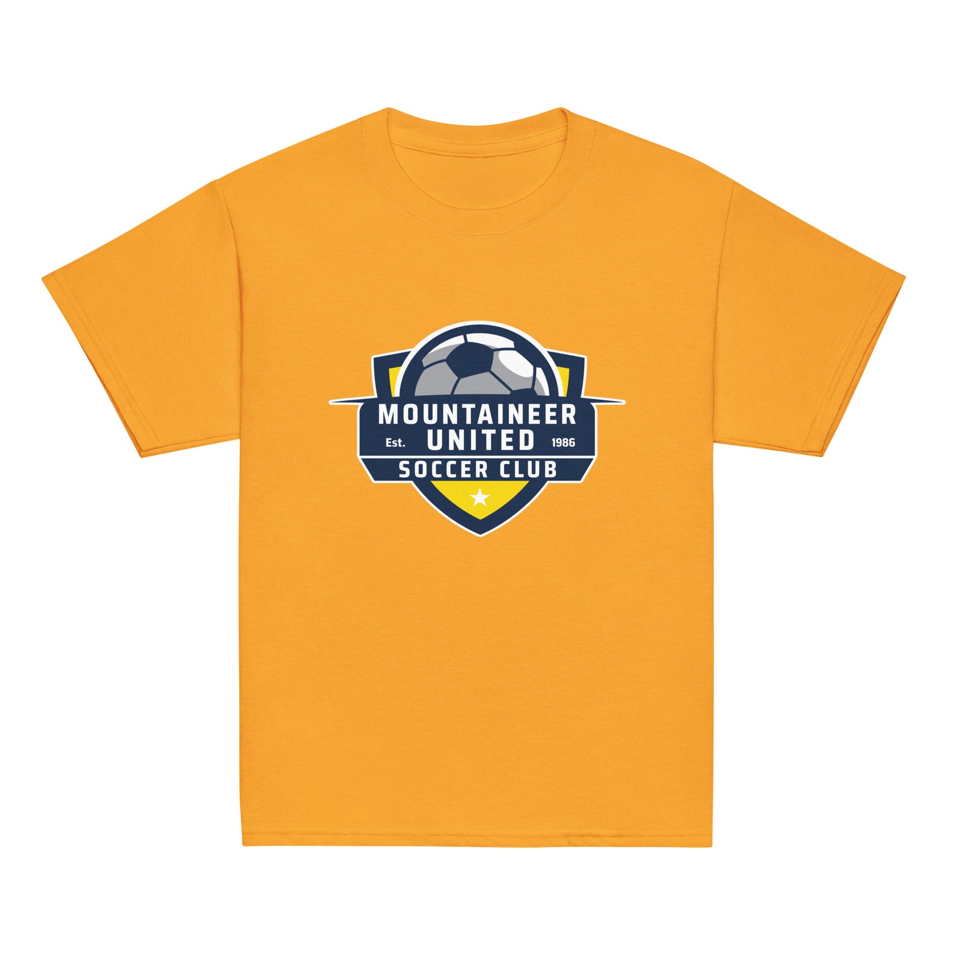 Classic | Youth T Shirt | Mountaineer United Soccer Club | Alpine Crest Logo