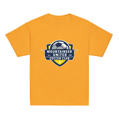 Classic | Youth T Shirt | Mountaineer United Soccer Club | Alpine Crest Logo