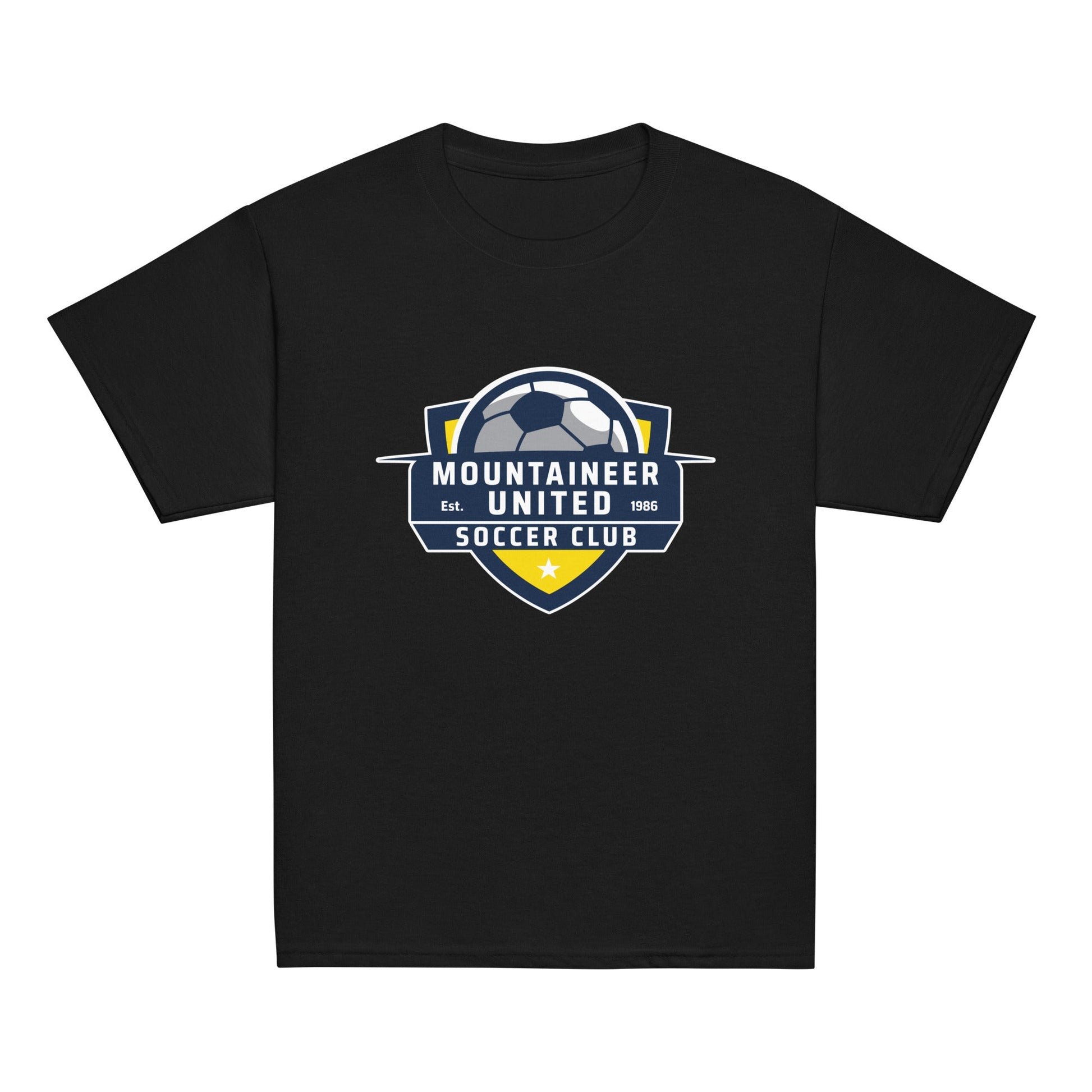 Classic | Youth T Shirt | Mountaineer United Soccer Club | Alpine Crest Logo