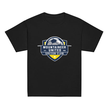 Classic | Youth T Shirt | Mountaineer United Soccer Club | Alpine Crest Logo
