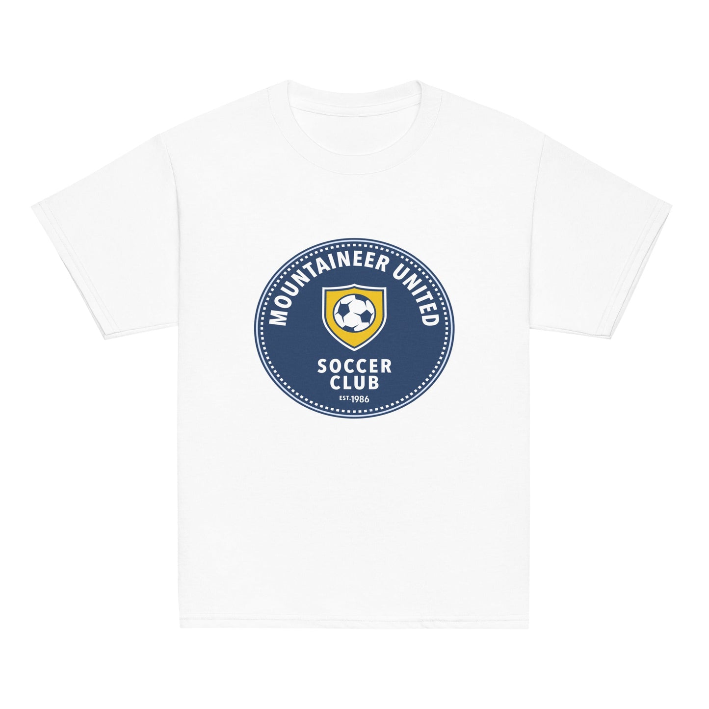 Classic | Youth T Shirt | Mountaineer United Soccer Club | Badge Logo