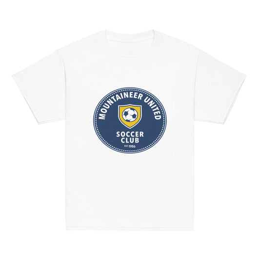 Classic | Youth T Shirt | Mountaineer United Soccer Club | Badge Logo