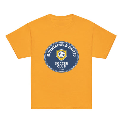 Classic | Youth T Shirt | Mountaineer United Soccer Club | Badge Logo