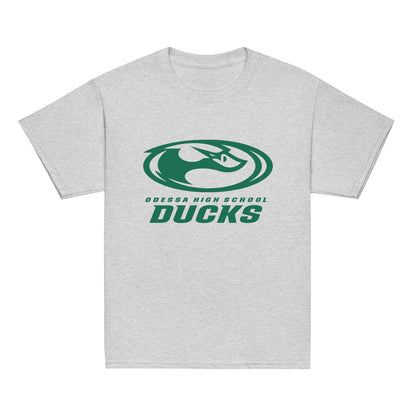 Classic | Youth T Shirt | Odessa Girls Lacrosse | Ducks Green Logo