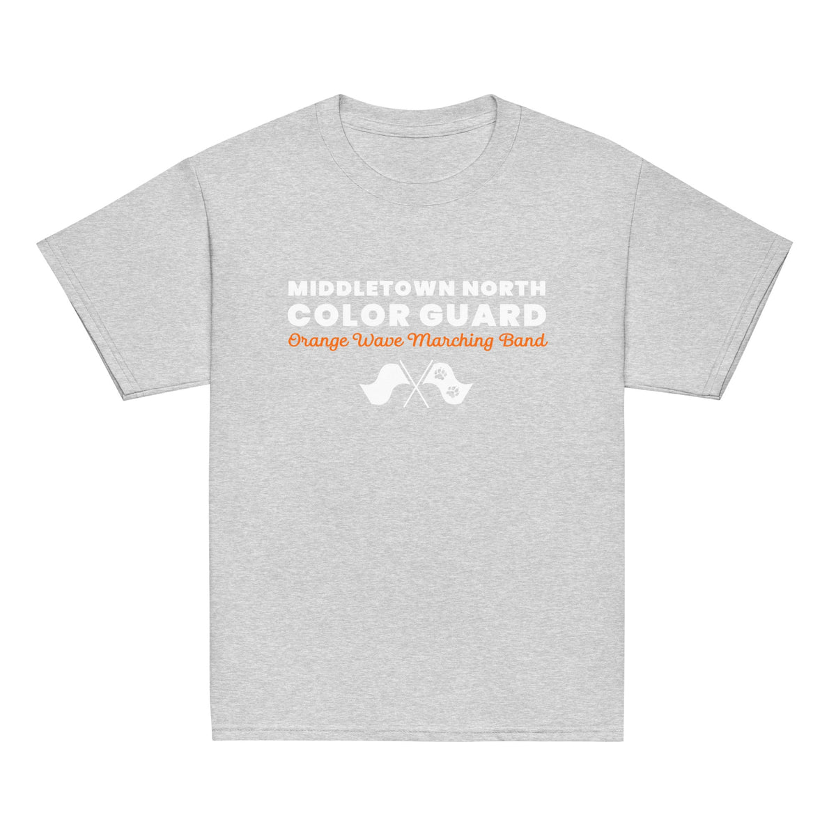 Classic | Youth T Shirt | Orange Wave Marching Band | Modern Script Logo