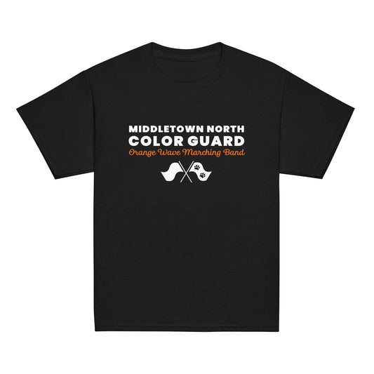 Classic | Youth T Shirt | Orange Wave Marching Band | Modern Script Logo