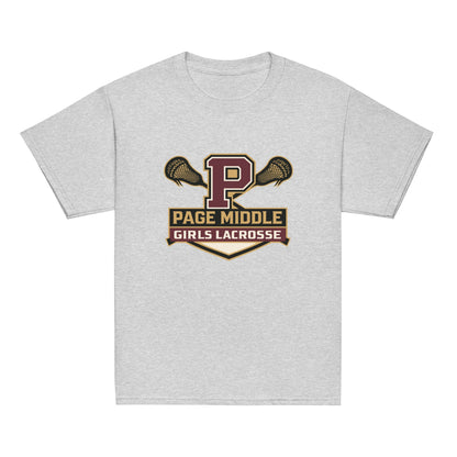 Classic | Youth T Shirt | Page Middle Girls Lacrosse | Block P Logo