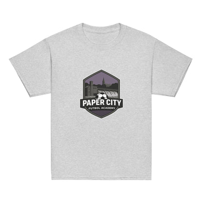 Classic | Youth T Shirt | Paper City Futbol Academy | Vanguard Shield Logo