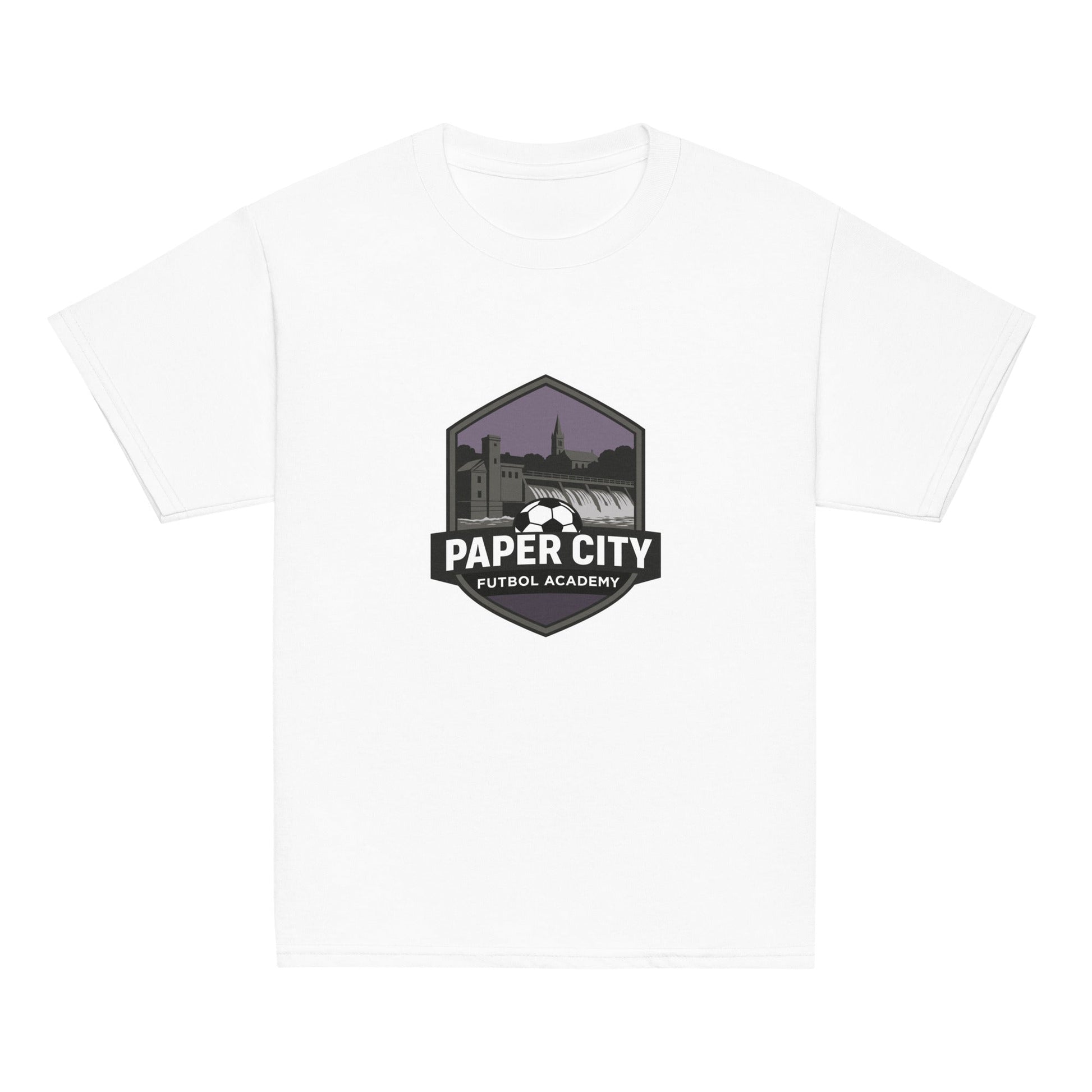 Classic | Youth T Shirt | Paper City Futbol Academy | Vanguard Shield Logo