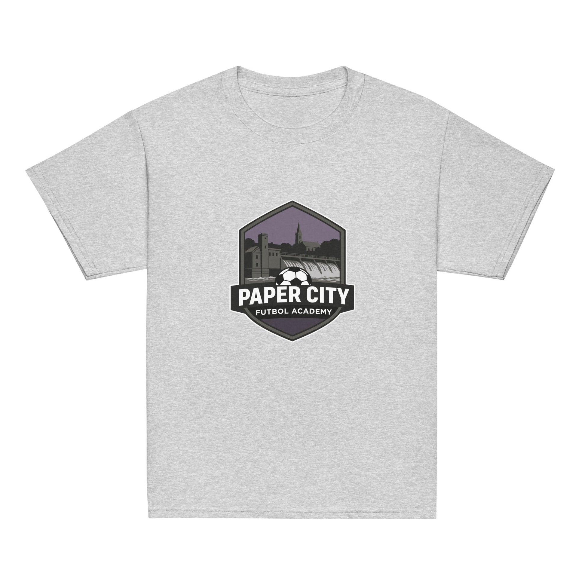 Classic | Youth T Shirt | Paper City Futbol Academy | Vanguard Shield Logo